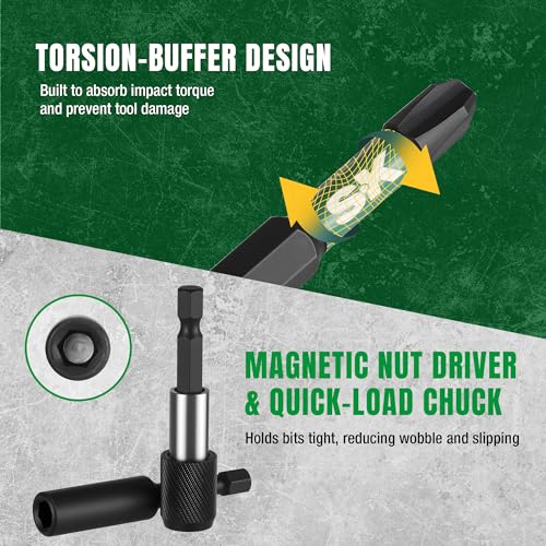 SK 46-Piece Screwdriver Bit Set, Impact Driver Bit Set, S2 Steel