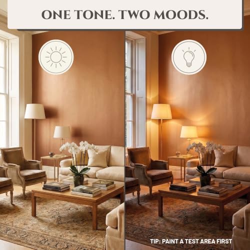 Metallic Wall Paint 67.62 fl oz - Bronze - Stunning Metallic Shine for Stylish Interiors, Easy to Apply, Water-Based, Perfect for Creative Wall Designs & DIY Projects - color: Bronze
