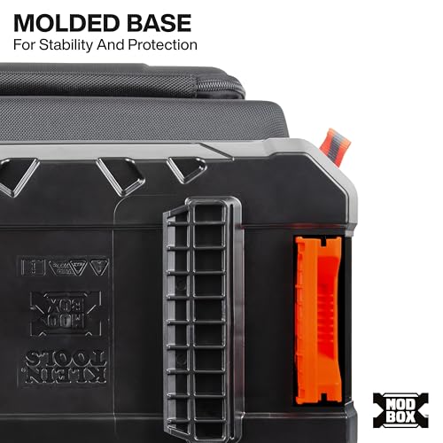 Klein Tools 62809MB MODBox Hard Shell Backpack with Protective Front Shell, 40 Pockets, Laptop Sleeve USB-C Port, MODBox Compatible, Heavy Duty - size: Hardshell Backpack