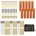 Pen Kits for Woodturning 10 Pack Premium Gold Plus Bonus 10 Pen Covers Pen Making Tools with Black Ink Pen Making Kit Slimline Pen Turning Supplies Twist Pen Kit Lathe Turning Supplies for DIY Coppe