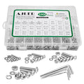 1000pcs ISO7380 M2/M2.5/M3/M4 Button Head Socket Cap Screws, Bolts Nuts Washers Assortment Kit, 304 Stainless Steel Metric Screw Set, Small Bolts and Nuts Kit, - size: sllver 1000pcs hex button haed cup screw