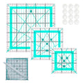 Quilting Rulers,3 Square Quilting Ruler(2.5",3.5", 5") - color: Lake Blue
