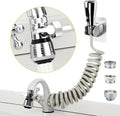 CECEFIN Kitchen Sink Sprayer Hose Attachment for Faucet, 79" Recoil Hose - color: F- Grey- ON/OFF Pause Sprayer