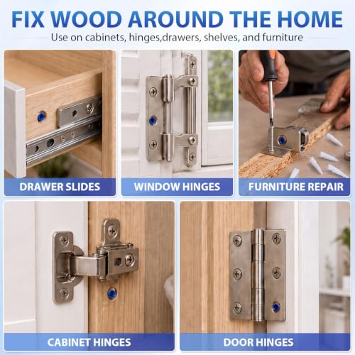 Bokon 45 Pcs Wood Anchor, Stripped Screw Hole Repair Kit,Multicolor