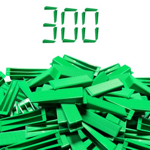 300 Tile Leveling Wedges for Tile Spacer Leveling System – Durable Plastic Wedges for Precise Tile Installation and Lippage Prevention - color: 300 Wedges