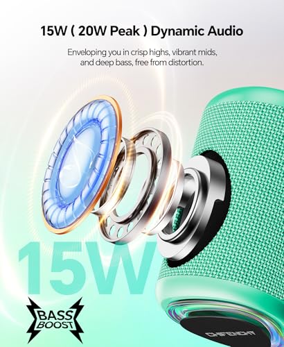 Portable Bluetooth Speaker Beach Essentials: IPX5 Waterproof for Outdoor - color: Teal