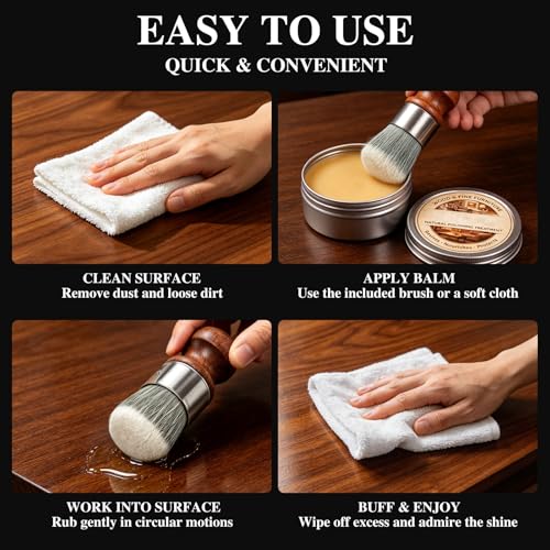 Furniture Balm, Advanced Formula for Wood Scratch Repair, Helps Prevent Cracking & Enhances Texture, Ideal for Furniture & Wood Grain Touch-Ups (150g)
