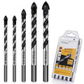 5-Piece Masonry Drill Bit Set & Concrete Drill Bit Set, 5 Sizes, 1/4"-1/2" - size: 5 pcs 1/4"-1/2" Masonry Drill Bit Set