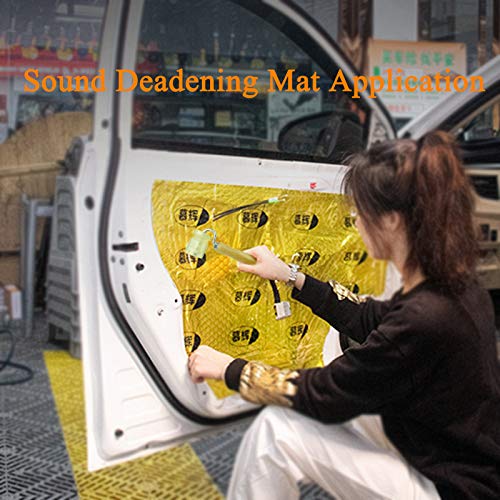 CARTINTS Rubber Seam Roller, Wallpaper Roller for Auto Car Audio Sound Deadening Application, Sound Heat Insulation Mat Wallpaper Application, Perfect for Processing Edges - color: Rubber Roller