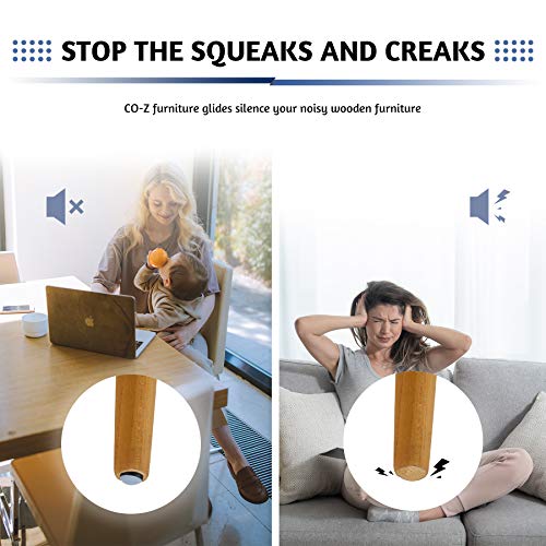 CO-Z 40 Pack Nail on Furniture Sliders, 0.75? Chair Glides, Chair Leg Floor Protectors for Hardwood Floor, Furniture Pads for Dining Chair Cabinet Table Legs, Moving Pads for Wooden Furniture