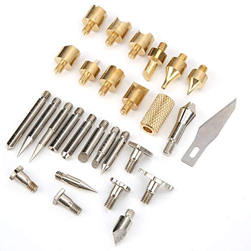 28Pcs Soldering Iron Tips Kit Wood Burning Pen Tips Soldering Iron Replacement Tips Pyrography Craft Tool, Solder Soldering Iron Tip