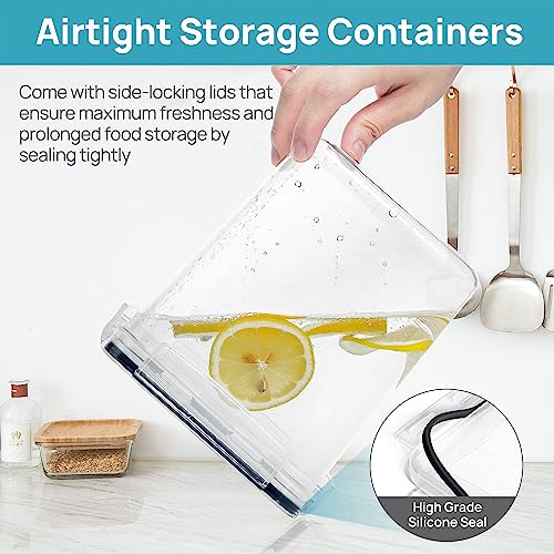 Vtopmart 10 PCS Flour and Sugar Storage Container Sets for Advanced Baker | For Bulk Flour and Sugar Storage, Airtight Seal, Multiple Sizes, BPA Free, Food Grade Material, Dishwasher Safe (Not Lids) - size: 10 Pack
