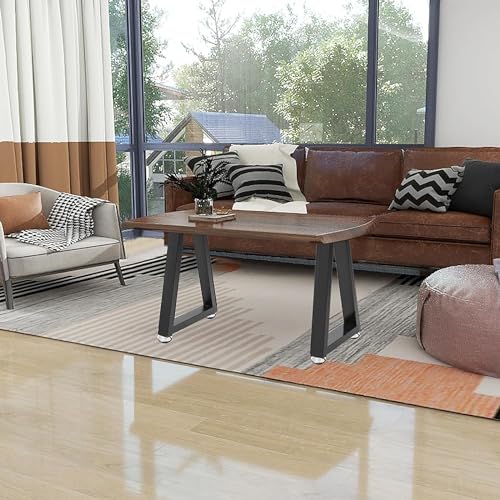 19 '' Trapezoid Metal Table Legs,Replacement Furniture Legs Set of 2 for DIY Coffee Tables, Bench, Modern Desks, Night Stands, Sofa(19.3”H x 13”W) - size: 19 '' Trapezoid