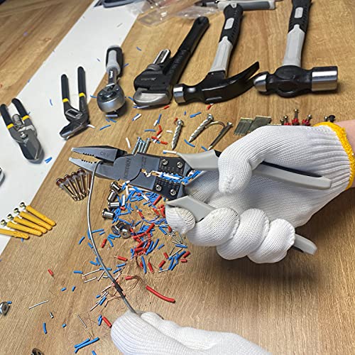 BOOSDEN 8 inch Pliers Set 3 Pcs, Linesman, Wire Cutters, Needle Nose Pliers - size: 3Pcs Multi-function Pliers