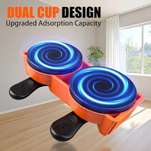 Floor Gap Fixer Tool for Laminate, Vinyl Plank, Hardwood, Dual Suction Cup Flooring Repair Kit with 10 Sticky Pads, Durable Plank Grabber, Heavy Duty Gap Puller Dual-Sided 75° Striking Surface
