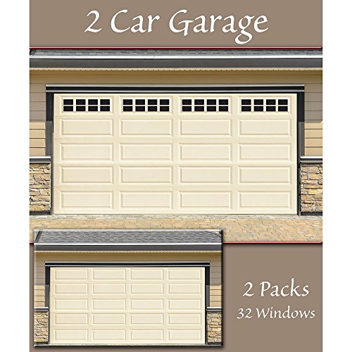 Household Essentials Household Essentials Artisan Magnetic Rubber Garage Door Window Accent Panels, Matte Black, Set of 32 - size: Pack of 1, style: Traditional