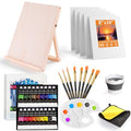 Paint Set for Kids & Adults with 18 Acrylic Paints,Canvas & Easel