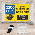 Reli. Tile Spacers 1/8 Inch 1200 Pcs | Lippage Free Tile Leveling Clips