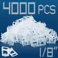 1/8” Tile Leveling Clips 4000 PCS Tile Leveling System Kit Tile Spacers, Prevent Tile lippage, Professional Ceramic Tile and Stone Leveler Installation (1/8 IN, 4000) - size: 1/8” 4000