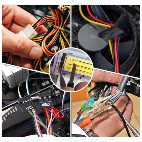Kikerike Terminal Removal Tool Kit 139 Pcs Depinning Tool Electrical Connector Pin Removal Tool Kit Pin Extractor Tool Set Wire Terminal Release Tool for Automotive Car Household Devices - color: 139 PCS