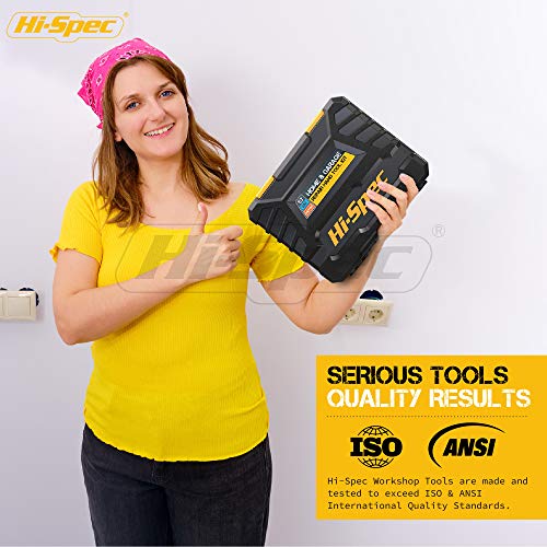 Hi-Spec Home Garage DIY Tool Kit Car Bike and Household Repairs with Case - size: 57 PCS
