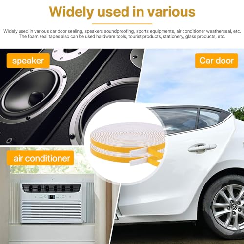 Ultra Thin Weather Stripping 1/4in Wide X 1/16in Thick 4 Rolls - size: 1/4"(W) x 1/16"(T) x 52'(L)