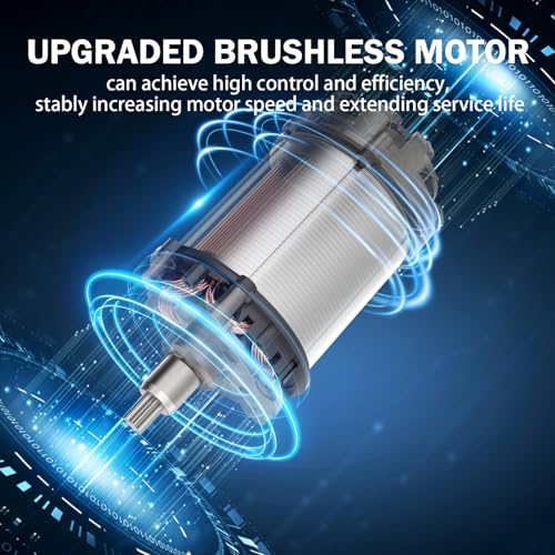 NANWEI Cordless Reciprocating Saw, 20V Brushless Motor 3500RPM Variable Speed, 2×4.0Ah Batteries, Tool-Free Blade Change, LED Light, 6 Blades, Portable for Wood/Metal/PVC Cutting (4.0Ah Batteries)