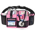 Damero Nurse Fanny Pack with Multi-Compartment and Tape Holder, Pink - color: Pink