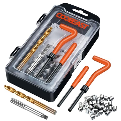 M8x1.25 Thread Repair Kit, Metric Helicoil Repair Kit with HSS Drill Bits - size: M8x1.25