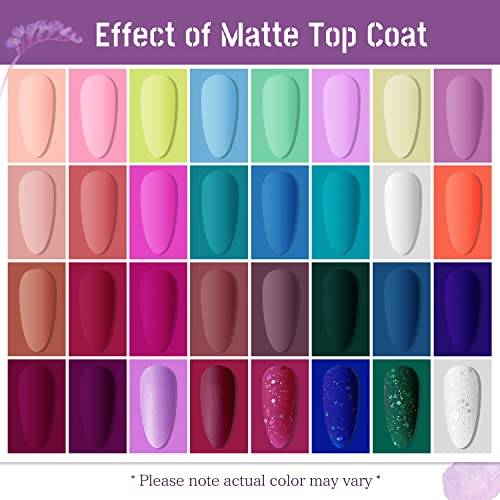JODSONE 32+4 Pcs Gel Nail Polish Kit Soak Off Gel Polish Set Glitter Gel Nail Kit Nail Art Salon DIY at Home Manicure Kit - color: B04