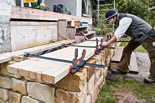 BESSEY EHK SERIES - 600 lb Clamping Force - 24 in - EHKXL24 Trigger Clamp Set - 3.625 in. Throat Depth - Wood Clamps, Tools, & Equipment for Woodworking, Carpentry, Home Improvement, DIY - size: 24 in., style: 600 lb force