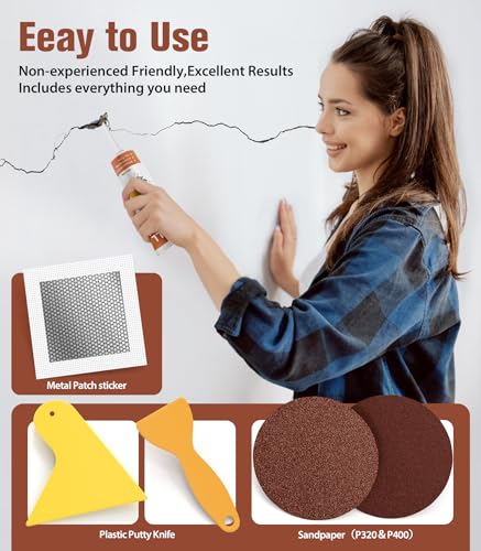 NINGOO Drywall Repair Kit,2 Pack Wall Repair Paste for Wall Holes & Cracks
