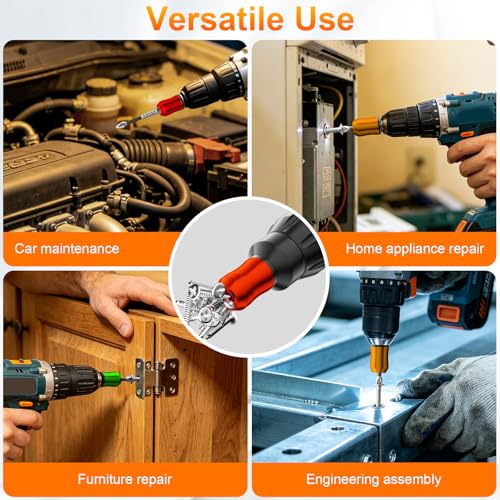High-Magnetic Screwdriver Drill Bit Set with 3pcs Magnetic Screw Holder - color: 12pcs+3pcs Set