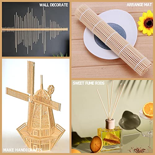 Wooden Dowel Rods, 100PCS 1/8 x 12 Inch Round Wooden Sticks for Arts Crafts, Home Decor, Cake Support, Photo Booth Props, Unfinished Natural Hardwood Sticks - size: 1/8 x 12 Inch (100PCS)