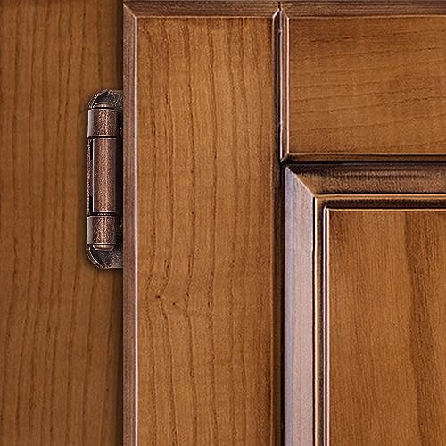 8 Pack (4 Pairs) 1/2 Inch Overlay Partial Wrap Hinges Oil Rubbed Bronze - color: Oil Rubbed Bronze, size: 8 Pack (4 Pairs)