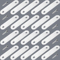 20 Pack White Flat Bracket 2.2" x 0.63" Straight Brace - color: White, size: 20 Pcs / 2.2 x 0.63 in