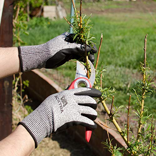 ACKTRA Level 5 Cut Resistant Safety WORK GLOVES, 12 pairs - size: X-Large (Pack of 12), style: Nitrile Coating