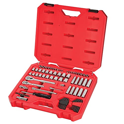 CRAFTSMAN Mechanics Tool Set, SAE/Metric, 1/4-Inch Drive, 83-Piece (CMMT12021) - style: 83 Piece Set