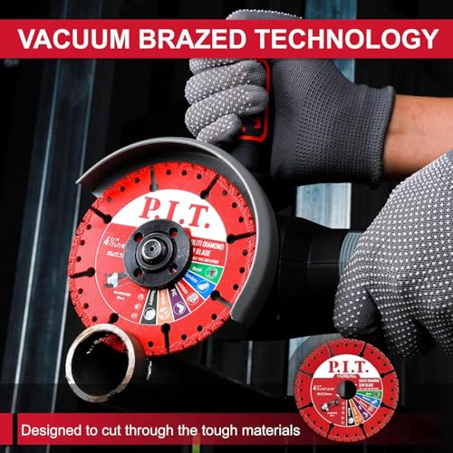 P.I.T. 4 1/2 Inch Multi-Material Cut Off Wheel for Angle Grinder,3-in-1 Set