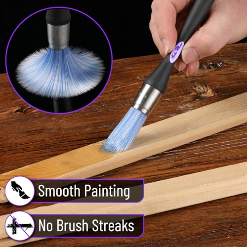 Bates- Trim Brush, 0.75 Inch, Edge Painting Tool, Trim Paint Brushes, Trimmer Edger, Trim Brush - color: Purple-black, size: 0.75 inch, 1 Pack