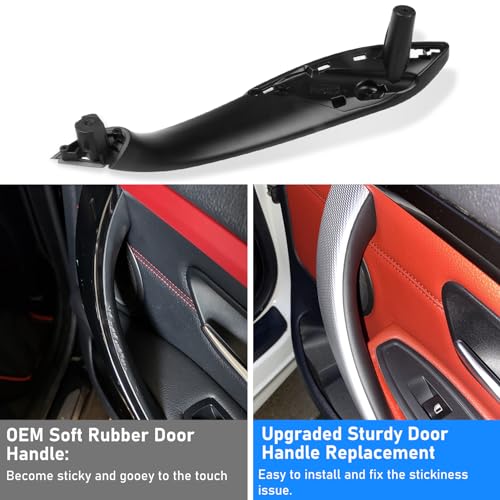 Jaronx Compatible with BMW Door Handles Replacement for 320i,325i,328i,330i,335i,340i F30/F31/F80 M3, 4PCS Driver Side and Passenger Side Interior Door Pull Handle Replacement(NOT for 4 Series) | 320i,325i,328i,330i,335i,340i 4PCS Driver Side and Passenge