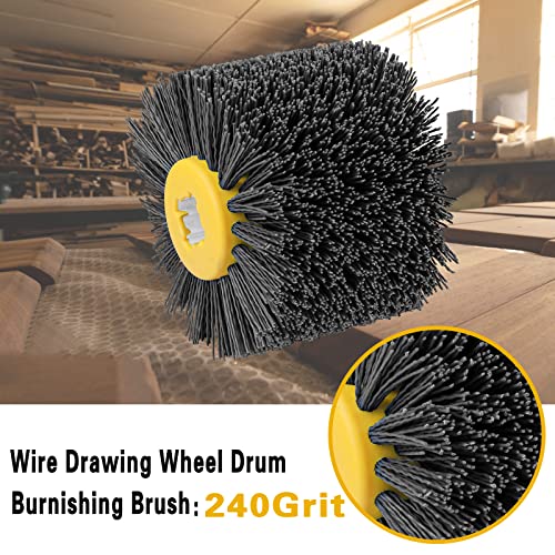 Shinboc 4.7x4 Inch Surface Conditioning Tool, 240 Grit Nylon Drawing Wheel - style: 240 Grit