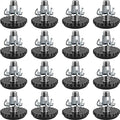 Anwenk Stainless Steel Patio Leveling Feet 1/4-20 Screw-in Threaded Outdoor Furniture Levelers - Adjustable Table Chair Feet Glides for Chairs, Tables, Cabinet - 16 Pack - color: Black 16p