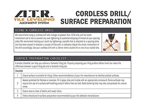 ATR Leveling System - 3UX100 Tile Leveling Alignment System 100 3mm Cross Spacing Plate