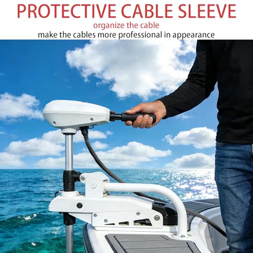 60 Inch Neoprene Trolling Motor Cable Sleeve, Black