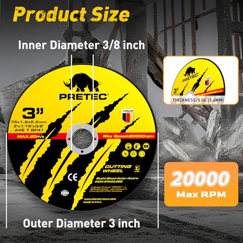 3 Inch Cut Off Wheels, 28 Pack Metal and Stainless Steel Cutting Wheel