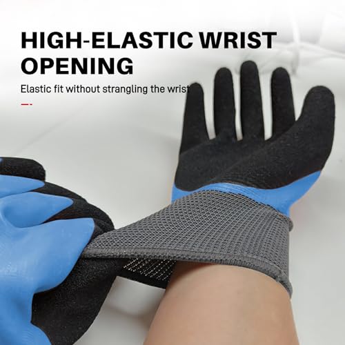 Electrician Gloves, 1000V ASTM D120 Certified, Blue Large - color: Blue-1pc, size: 1000V-Large