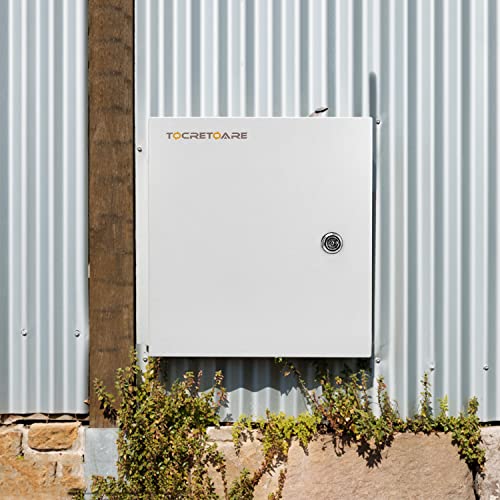 TOCRETOARE Outdoor Electrical Junction Box, 12 x 12 x8'' NEMA 4X Enclosure Box, Wall Mounted IP66 Waterproof & Dustproof Lockable Metal Junction Box - size: 12"x12"x8"