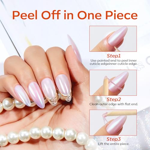 modelones Liquid Latex for Nails, 2 pcs Peel Off Gel Nail Polish Barrier - color: Liquid Latex for Nails White