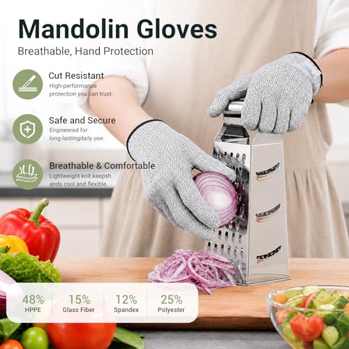Cut Resistant Gloves for Men Women, Kitchen Gloves for Food Prep
